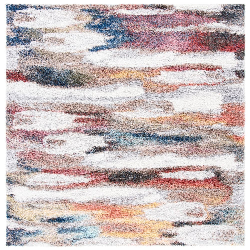 Calista 7 ft. x 7 ft. Ivory/Rust Abstract Multicolor Square Area Rug price history on PriceWatchPro