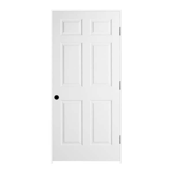 JELD-WEN 36 in. x 80 in. Colonist Primed Left-Hand Textured Solid Core Molded Composite MDF Single Prehung Interior Door