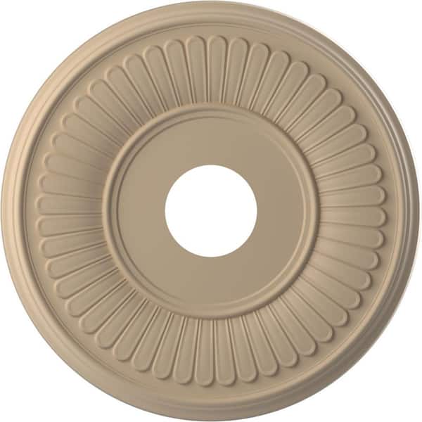 Ekena Millwork Berkshire UltraCover Satin Smokey Beige 16 in. H x 16 in. W x 1 in. D Ceiling Medallion
