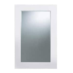 Moderna 41 in. x 27 in. Framed Wall Mirror in White-DISCONTINUED