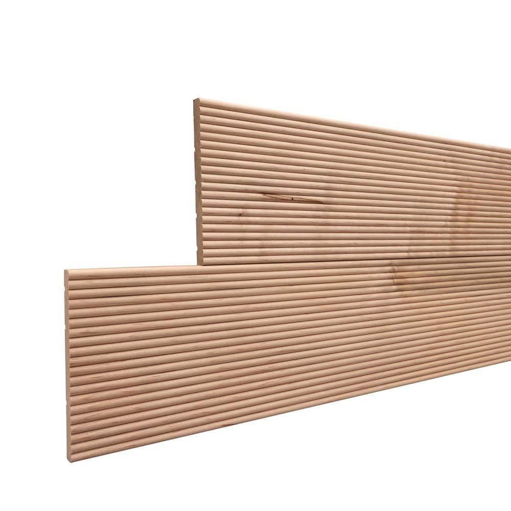 47.5" Unfinished Ambrosia Maple Reeded Panel Moulding