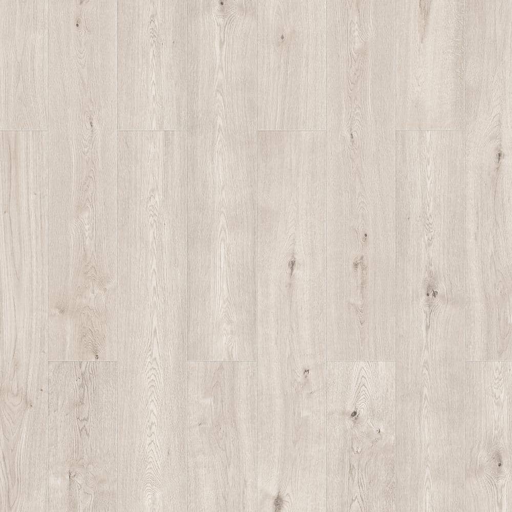 Home Decorators Collection Vale View Oak 12 mm T x 7.6 in. W Waterproof Laminate Wood Flooring (16 sqft/case), Light