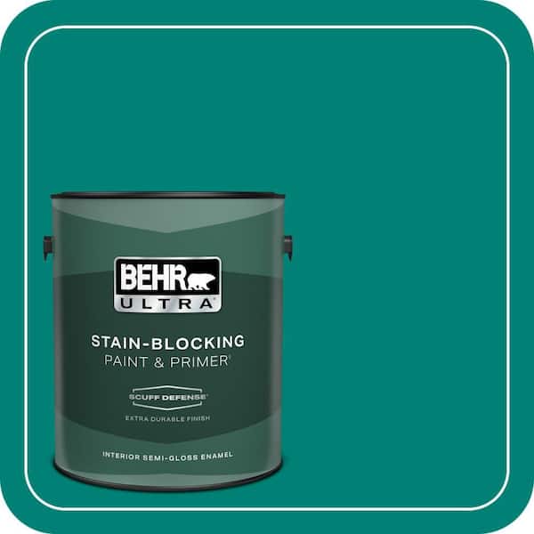 BEHR ULTRA 1 gal. Home Decorators Collection #HDC-WR14-9 Green Garlands Extra Durable Semi-Gloss Enamel Interior Paint & Primer