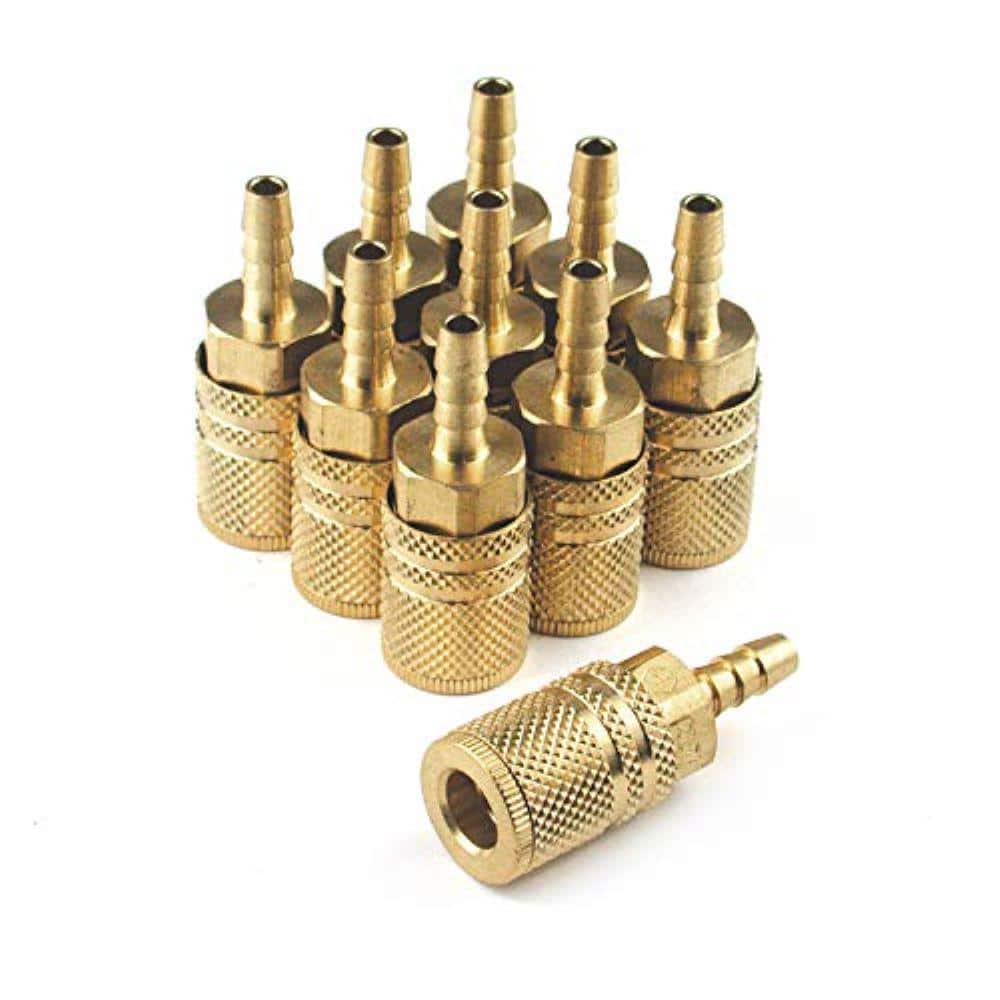 1/4 in. x 1/4 in. Standard Hose Barb Industrial M-Style 6-Ball Coupler Brass (10-Pack) price history on PriceWatchPro