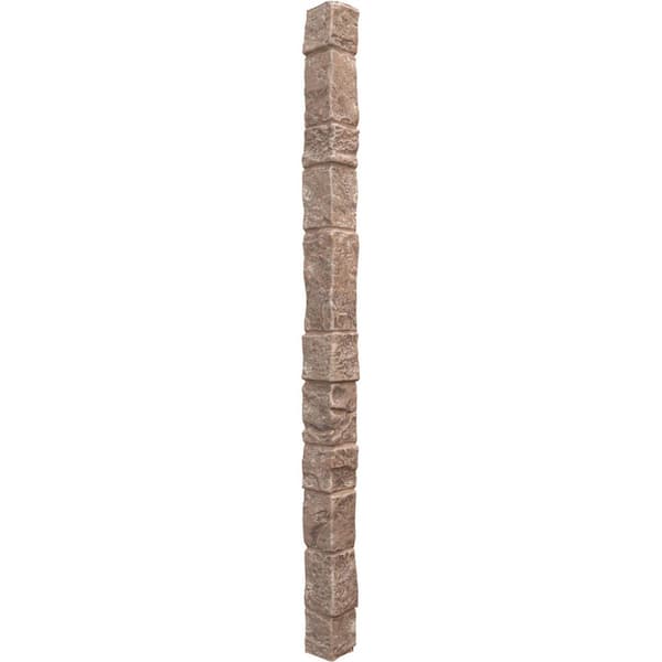 Ekena Millwork 3 in. x 3 in. Mount Vernon Composite Universal Outside Corner for StoneWall Faux Stone Siding Panels
