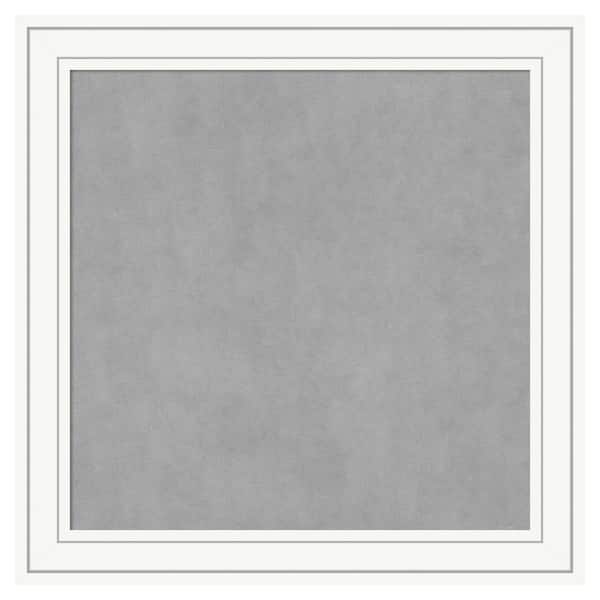 Amanti Art Craftsman White 29 in. x 29 in. Framed Magnetic Board