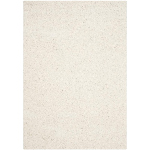 SAFAVIEH Athens Shag White 5 ft. x 8 ft. Solid Area Rug