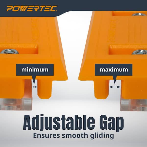 POWERTEC 72026 Router Guide Rail Adapter for Milwaukee M18 Fixed Base Trim Routers - Compatible with Powertec, Makita, Festool, Milwaukee, Kreg ACS, WEN, Triton, and Ridgid Guide Rails