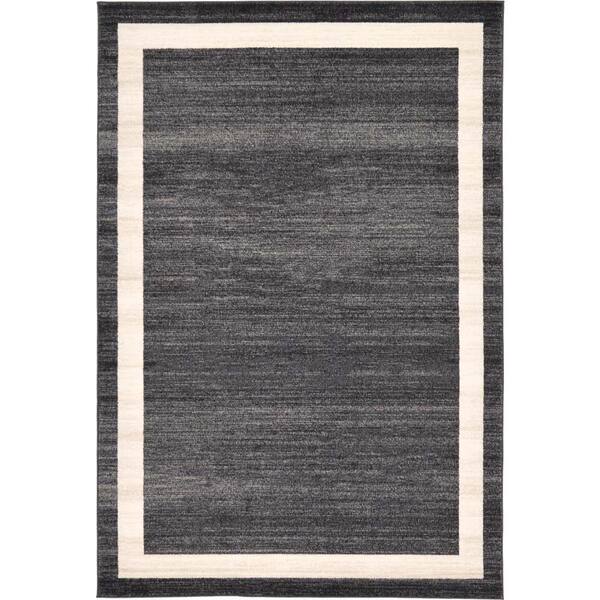 Unique Loom Del Mar Maria Black 6' 0 x 9' 0 Area Rug