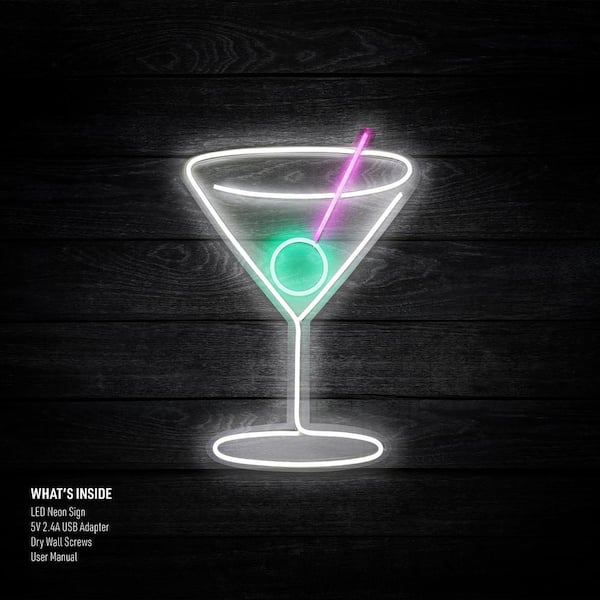 MARTINI LED看板 約幅60cm Amazon | Martini Club Wine Bar Illuminated Dual Color LED看板