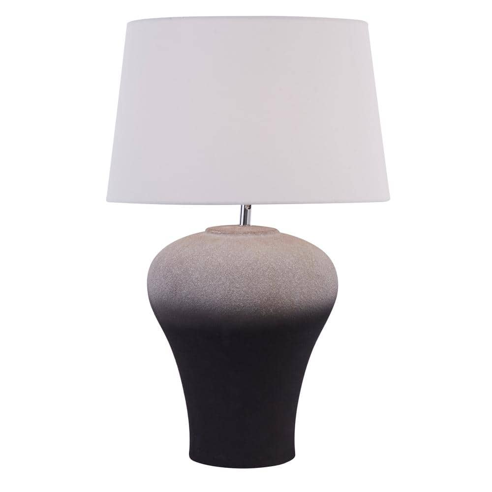 Litton Lane 23 in. Black Ceramic Table Lamp 52386 - The Home Depot