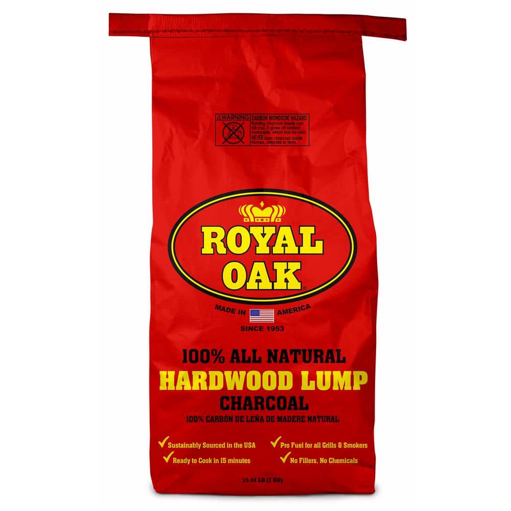 Royal Oak 15 44 Lb 100 All Natural Hardwood Lump Charcoal 198228021 The Home Depot