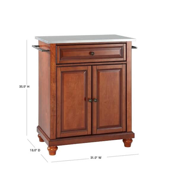 Cherry With Stainless Top Crosley Kitchen Islands Kf30022dch 40 600 