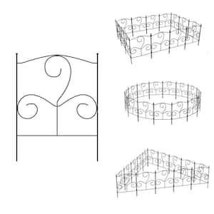 12.4 in. L x 16.5 in. Decorative Garden Fence Landscaped Outdoor Edge Border Fence (25-Pieces)