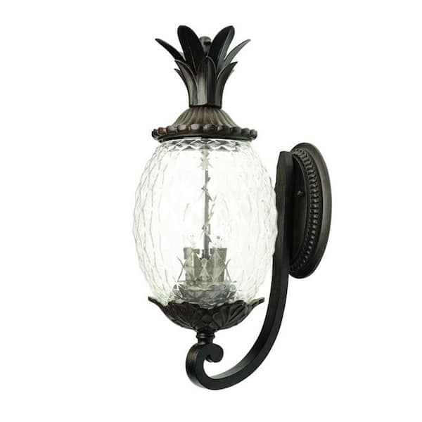 21.75 in. Black Outdoor Hardwired Sconce with No Bulbs Included