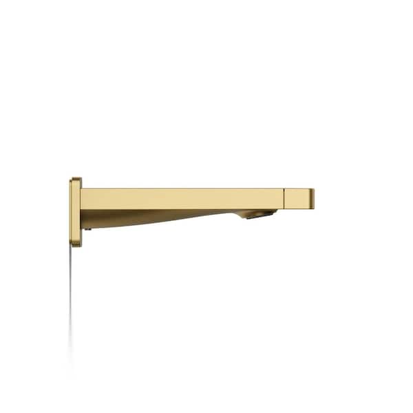 KOHLER Parallel Wall Mount Bathtub Spout in Vibrant Brushed Moderne Brass