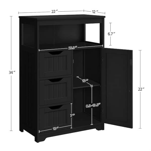 NewAir 34.25-in x 23.81-in x 23.62-in Black Freestanding Cabinet