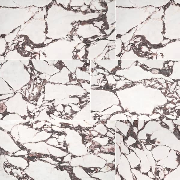 MSI Take Home Tile Sample-Calacatta Viola 4 in. x 4 in. Polished Porcelain Floor and Wall Tile