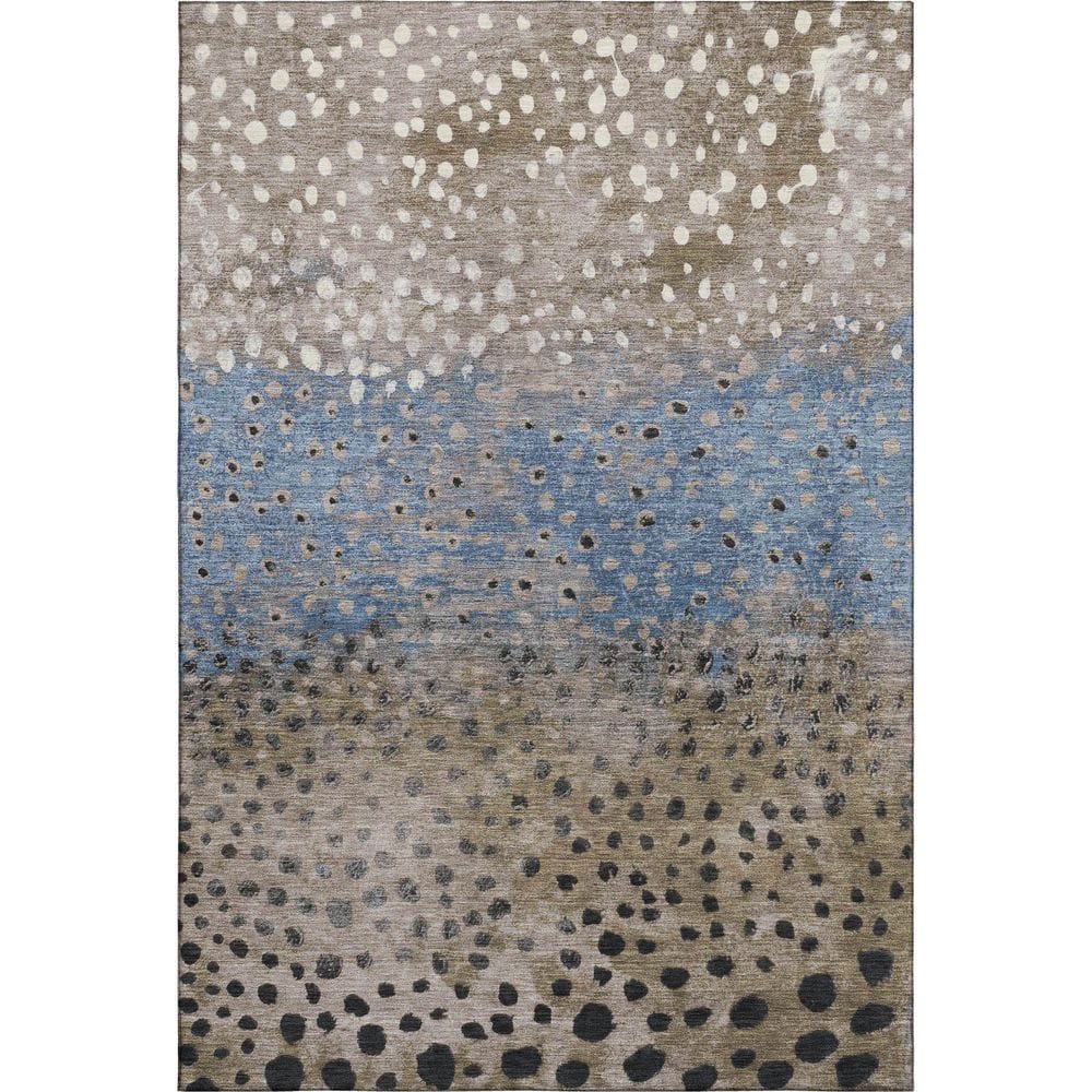 Mayfield Premium Machine Washable Abstract AMF1366 Khaki 5 ft. x 7 ft. 6 in. Area Rug price history on PriceWatchPro
