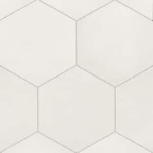 Makoto Hexagon 10 in. x 10 in. Matte Shoji White Porcelain Floor Tile (10.76 sq. ft./Case)