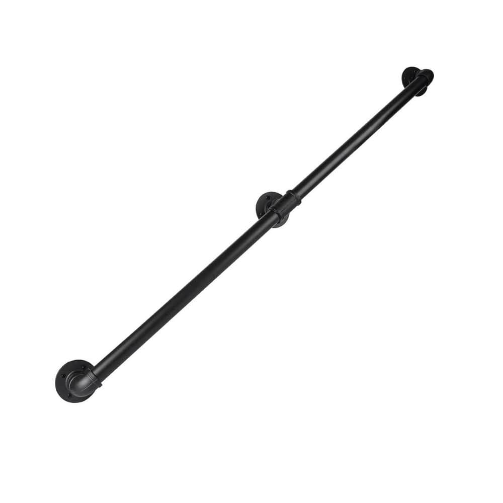 6.6 ft. Metal Staircase Handrail Black Galvanized Industrial Iron Safety Handle for Indoor & Outdoor Wall Mount price history on PriceWatchPro