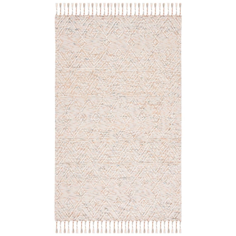 Natura 8 ft. x 10 ft. Ivory/Blue Zig-Zag Diamond Striped Area Rug price history on PriceWatchPro