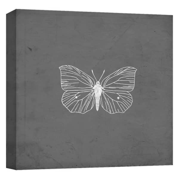 PTM Images "Pale Moth'' Canvas Abstract Wall Art 15 in. x 15 in.