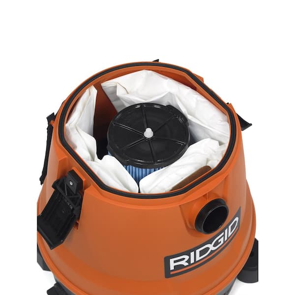 to 16 Gal Wet  Dry Vacuum 6 Pack High-Efficiency Dust Bags for Ridgid 12 Gal