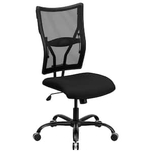 Fabric Adjustable Height Ergonomic Task Chair in Black