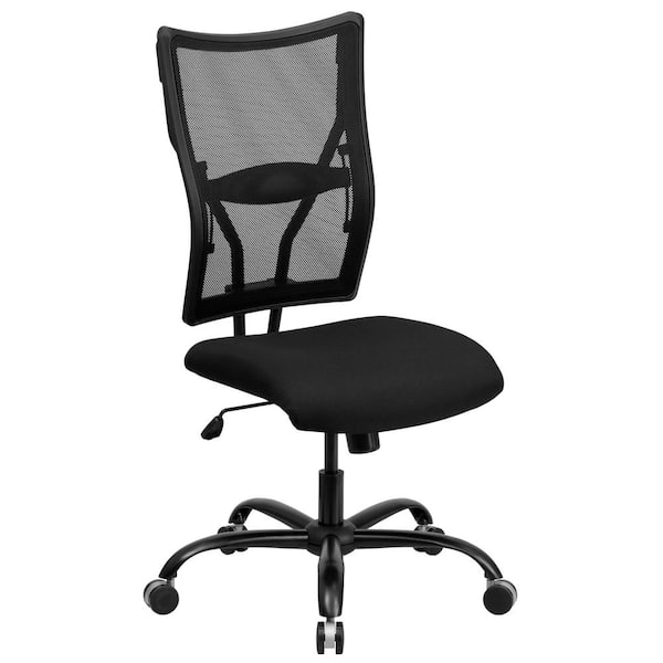 Carnegy Avenue Fabric Adjustable Height Ergonomic Task Chair in Black