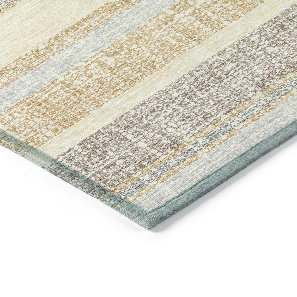 Chantille Machine Washable Indoor/Outdoor Abstract ACN2122 Gold 1 ft. 8 in. x 2 ft. 6 in. Accent Rug