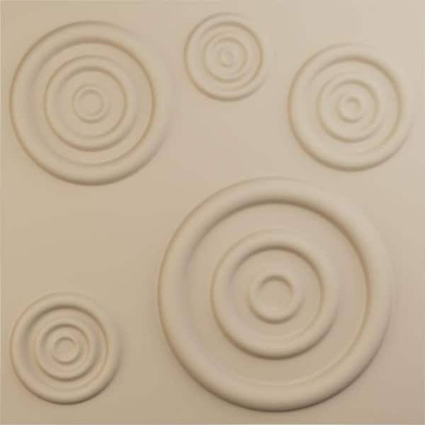 Ekena Millwork 19 5/8 in. x 19 5/8 in. Reece EnduraWall Decorative 3D Wall Panel, Smokey Beige (12-Pack for 32.04 Sq. Ft.)