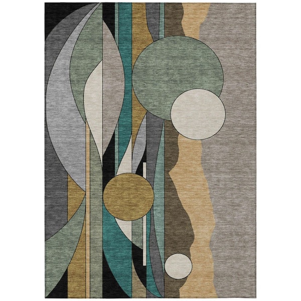 Addison Rugs Chantille Machine Washable Indoor/Outdoor Abstract ACN2252 Taupe 2 ft. 6 in. x 3 ft. 10 in. Area Rug