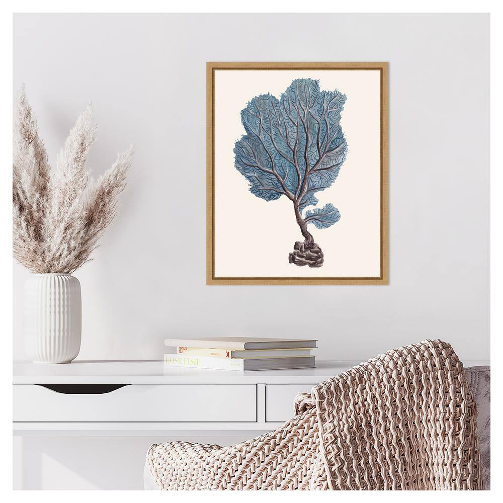 Amanti Art 16"x20" Indigo Reef IV by Melissa Wang Framed Canvas Wall Art Print