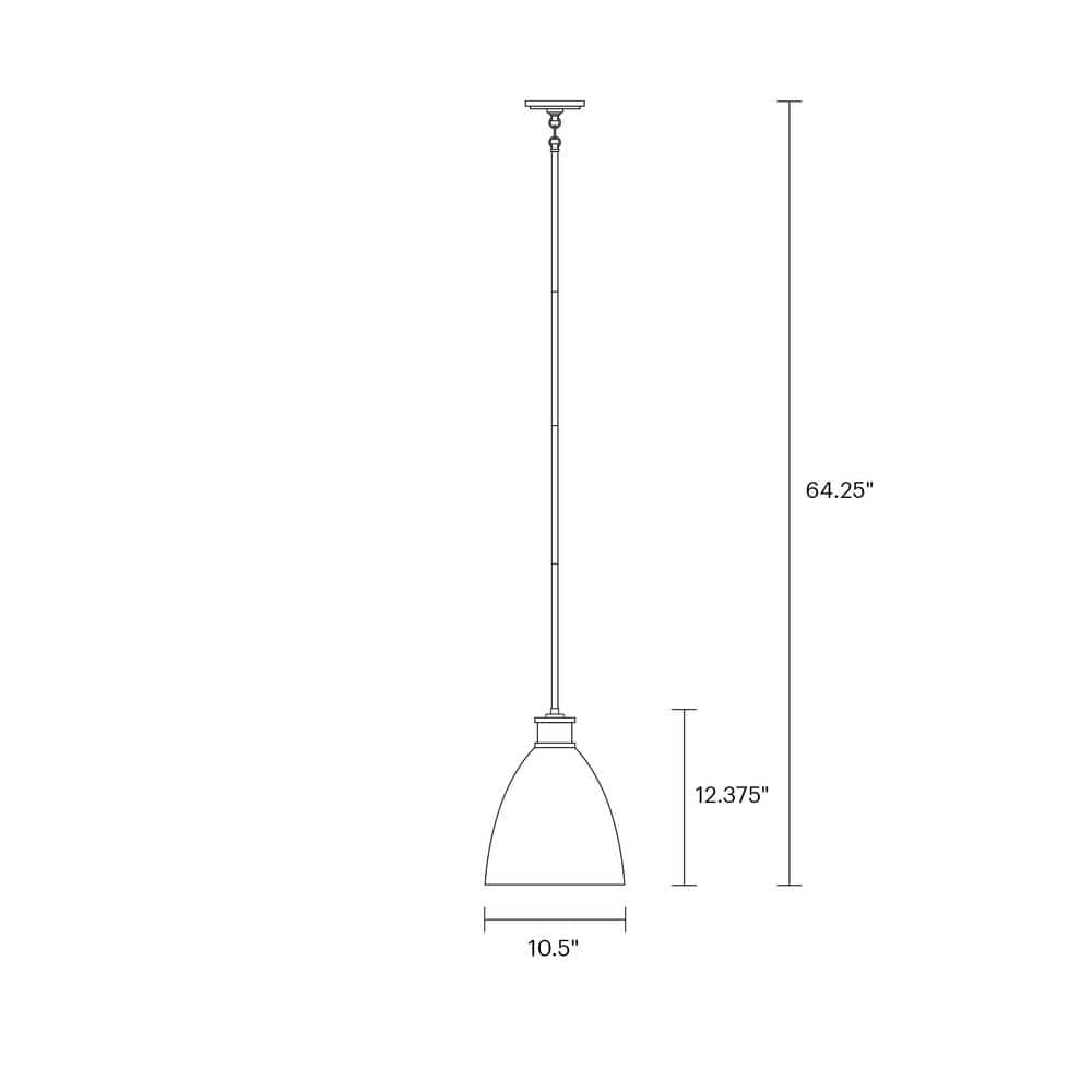 Varus Brushed Nickel 10.5" Steel Indoor/Outdoor Pendant Light