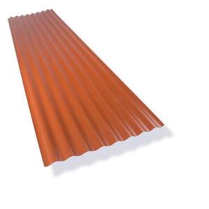 26 in. x 6 ft. Red Brick Foam Polycarbonate Roof Panel