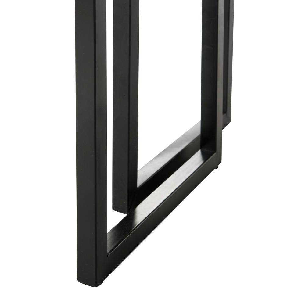 Femi Light Brown and Black Rectangular End Table Set