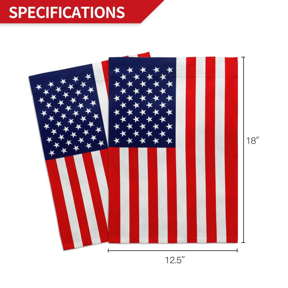 Patriotic American Flag Double Sided Polyester Garden Banner