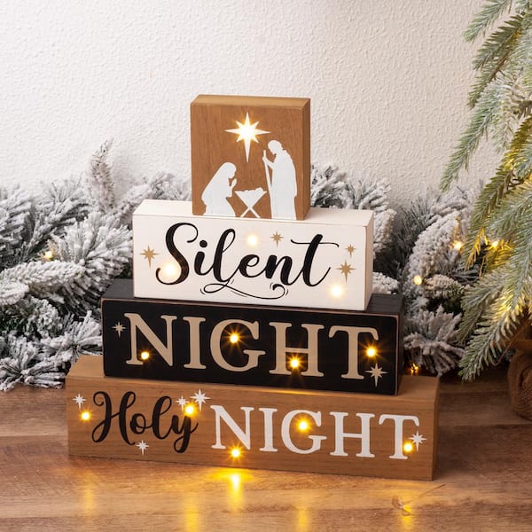 Nativity Oh Holy Night Block