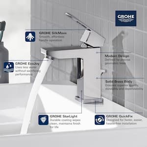 Eurocube Single-Handle Single-Hole Bathroom Faucet in Matte Black