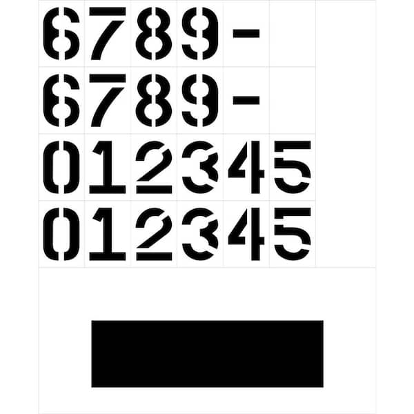 36 x 12 Number Kit Stencil