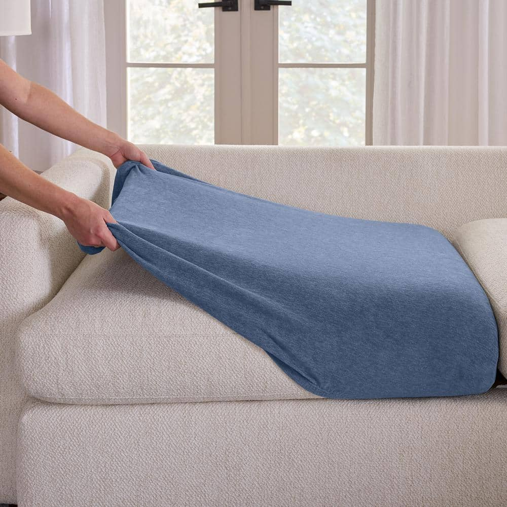 SureFit Microfiber Non Slip Water Resistant Sofa Furniture Cover - Gray