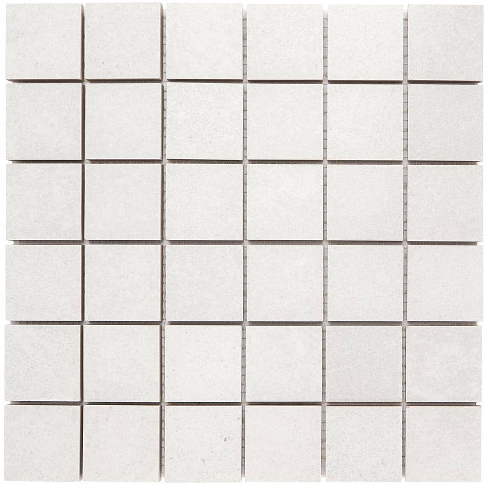 Copley Bianco 4 in. x 0.39 in. Matte Porcelain Floor and Wall Mosaic Tile Sample price history on PriceWatchPro