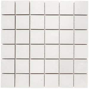 Copley Bianco 4 in. x 0.39 in. Matte Porcelain Floor and Wall Mosaic Tile Sample