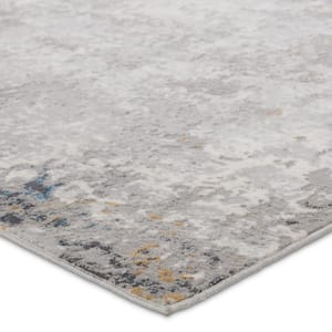 Lancet Silver/Blue10 ft. x 14 ft. Abstract Area Rug