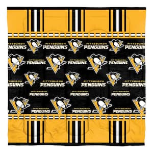 Pittsburgh Penguins Rotary 5-Piece Queen Size Multi Colored Bed in a Bag Set