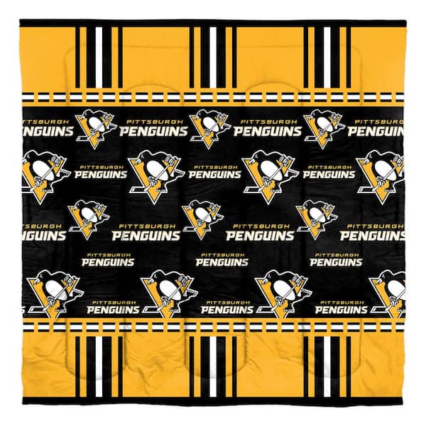THE NORTHWEST GROUP Pittsburgh Penguins Rotary 5-Piece Queen Size Multi Colored Bed in a Bag Set