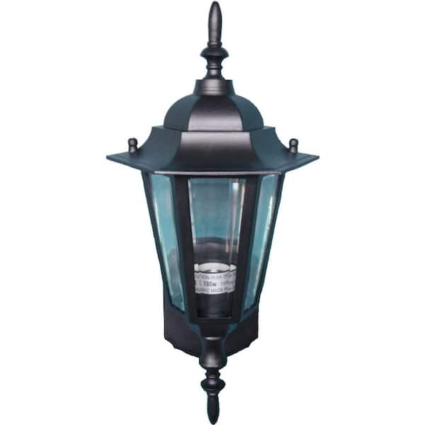 Builder Cast 1-Light Black Outdoor Wall Lantern Sconce