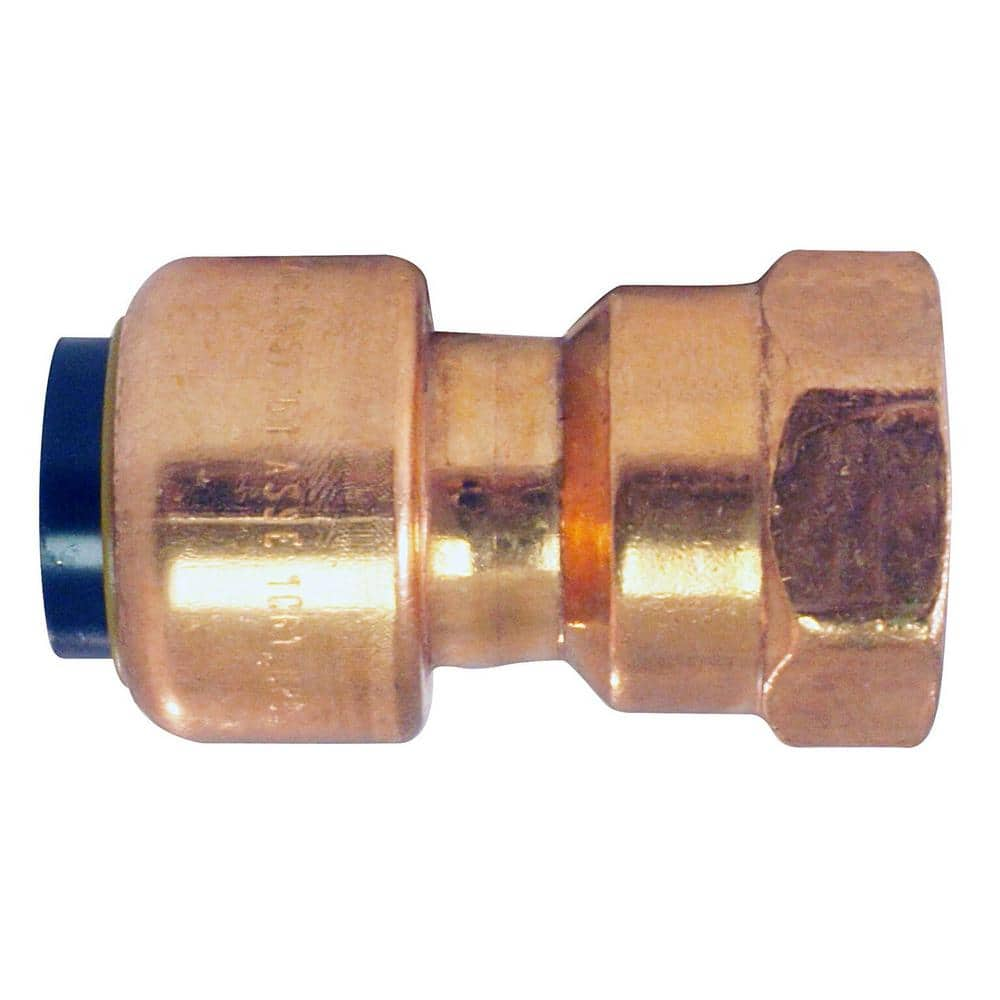 Tectite 1/2 in. Copper Push-To-Connect x FPT Adapter ACPF12 - The Home ...