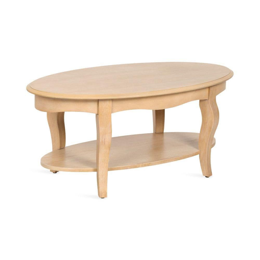 Sutherlin 42 in. Natural Oval Wood Coffee Table